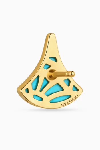 Diva's Dream Turquoise Single Earring in 18kt Gold
