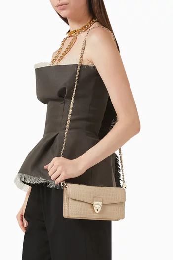 Mayfair® 2 Clutch Bag in Croc-embossed Leather