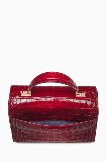 Mayfair® Top-handle Bag in Ombré Croc-embossed Leather