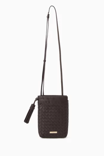 حقيبة كروس هدسون برباط تضييق جلد مجدول