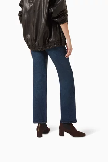 حذاء بوت بطول الكاحل بشعار الماركة المكرر شمواه