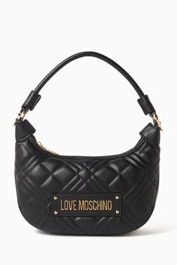 Small Shoulder Bag in Quilted Faux Leather