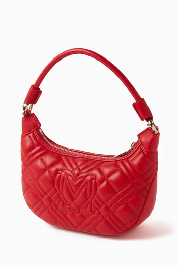Small Shoulder Bag in Quilted Faux Leather