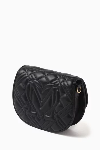 Small Crossbody Bag in Quilted Faux Leather