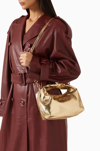Small Smart Daily Bag in Metallic Leather
