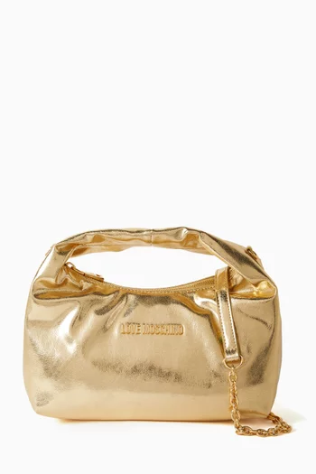 Small Smart Daily Bag in Metallic Leather