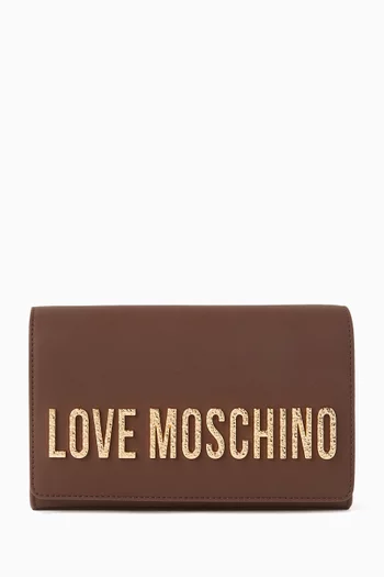 Smart Daily Logo Crossbody Bag in Faux Leather