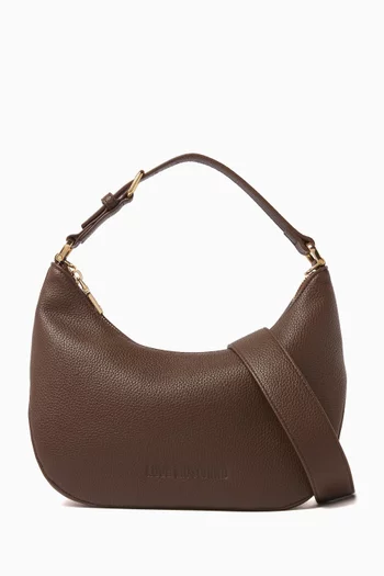 حقيبة كتف كبيرة جلد صناعي بارز الملمس