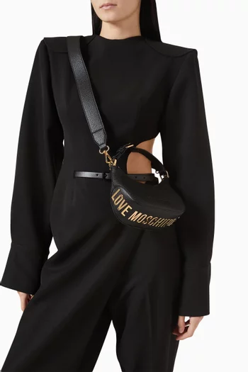 Small Shoulder Bag in Grained Faux Leather