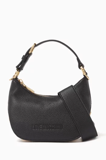 Small Shoulder Bag in Grained Faux Leather