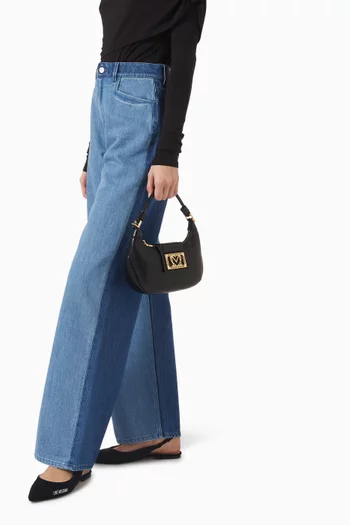 Small Locked In Shoulder Bag in Faux Leather