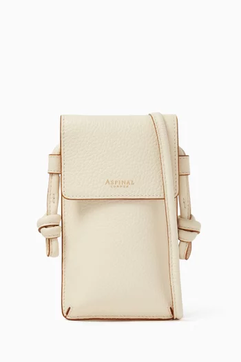 Ella Phone Pouch in Pebbled Leather