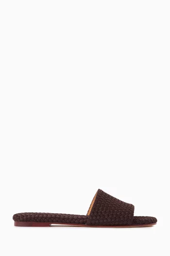 St. Barths Slides in Woven Neoprene
