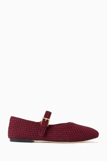 Marais Mary Jane Ballet Flats in Woven Neoprene