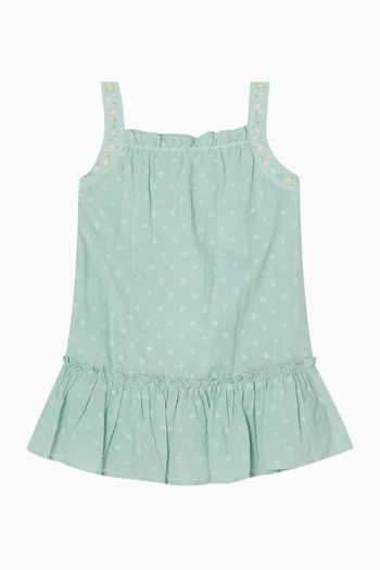 Anya Dobby Dress in Cotton