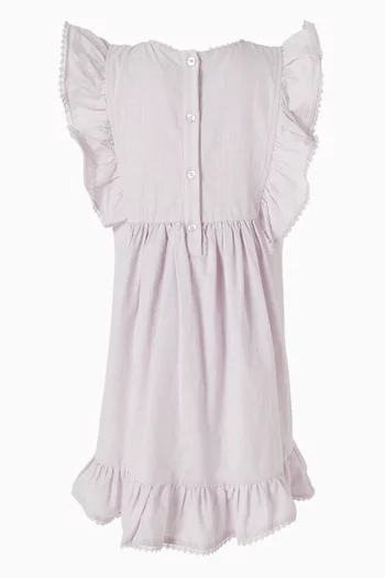 فستان مادلين مطرز قطن