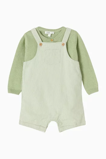 Roman Stripe Dungarees
