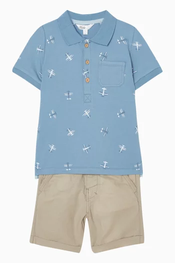 Harlan Airplane Polo Shirt