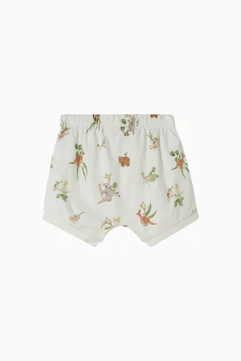 Australiana Printed Shorts in Organic-cotton