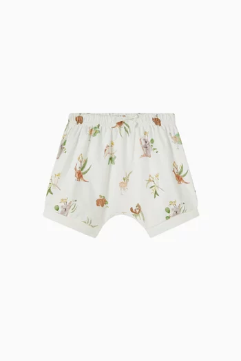 Australiana Printed Shorts in Organic-cotton