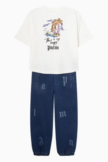 Happy Palms T-shirt in Cotton