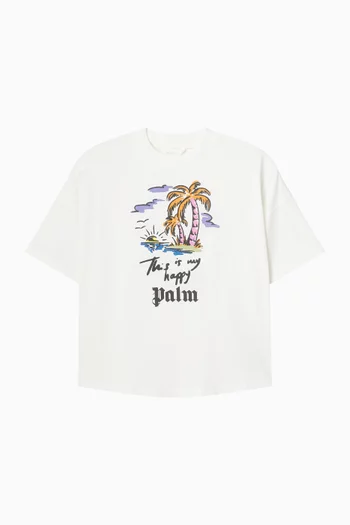 Happy Palms T-shirt in Cotton