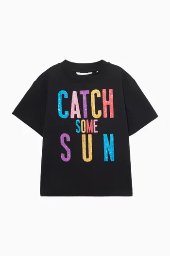 تي شيرت بعبارة Catch Some Sun قطن
