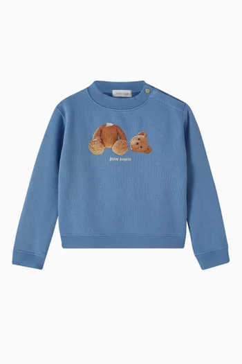 Bear Graphic Sweatshirt in cotton