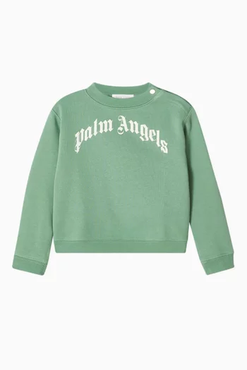 Gothic Logo Printed Sweatshirt in cotton