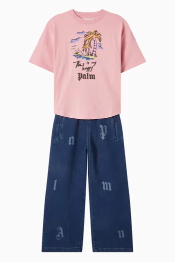 Happy Palms T-shirt in Cotton