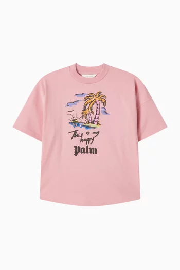 Happy Palms T-shirt in Cotton