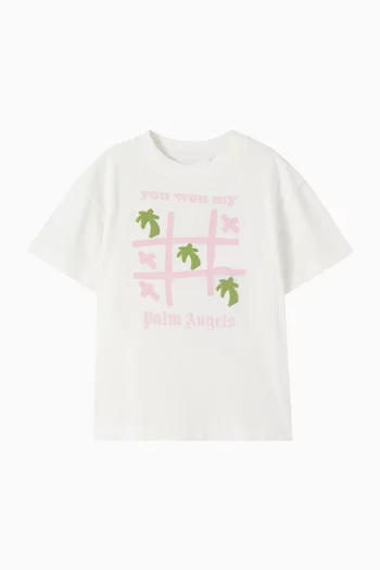 XO Palm Print T-shirt in Cotton