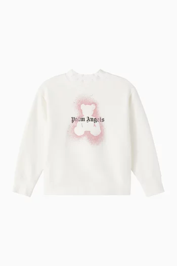 Spray Bear Logo Sweatshirt in cotton
