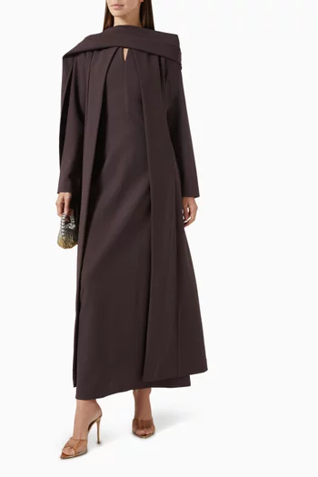 Maxi Dress & Jacket Set in Crepe