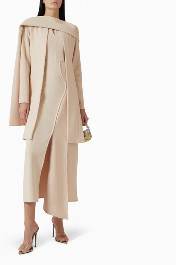 Maxi Dress & Jacket Set in Crepe