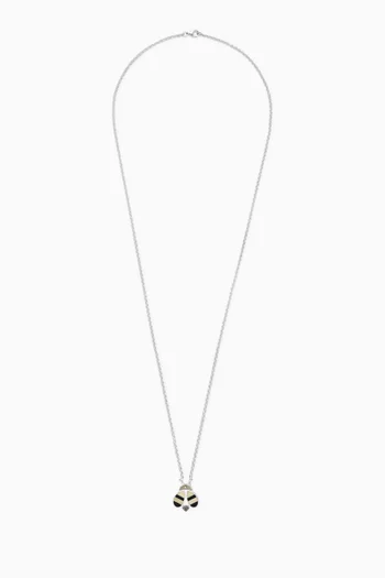 Bee Pendant Necklace in Sterling Silver