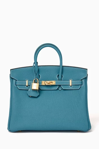 Unused Birkin 25 Top-handle Bag in Togo Leather