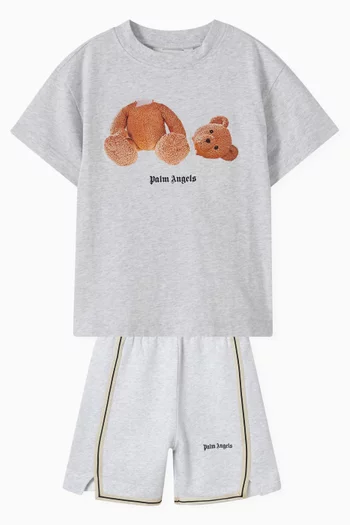 Bear Graphic T-Shirt in Cotton