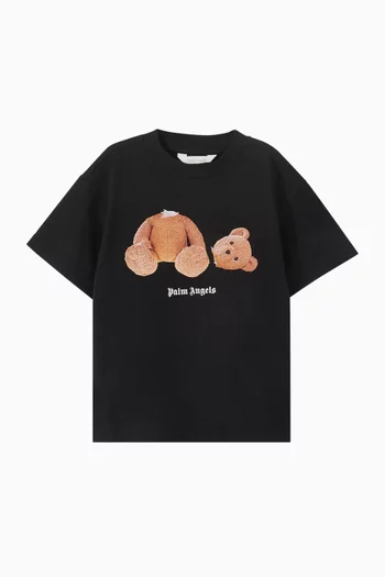 Bear Graphic T-Shirt in Cotton