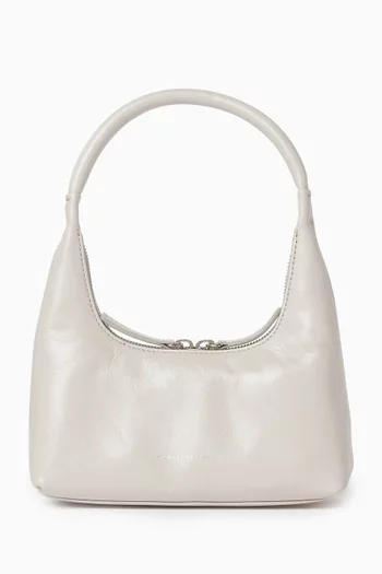 Mini Hobo Shoulder Bag in Leather