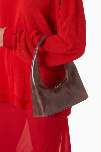 Small Hobo Shoulder Bag in Leather
