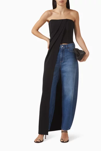 بنطال جينز تايب 03 بقصة ساق مستقيمة دينم معاد تدويره