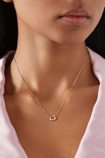 Oula XS Arabic Letter 'Taa' Necklace in 18kt Gold