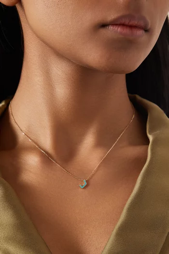 Oula XS Arabic Letter 'Raa' Necklace in 18kt Gold