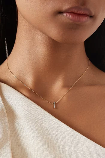 Oula XS Arabic Letter 'Alef' Necklace in 18kt Gold