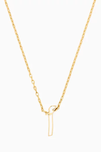 Oula XS Arabic Letter 'Alef' Necklace in 18kt Gold