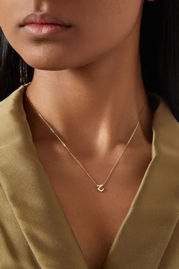 Oula XS Arabic Letter 'Hhaa' Necklace in 18kt Gold