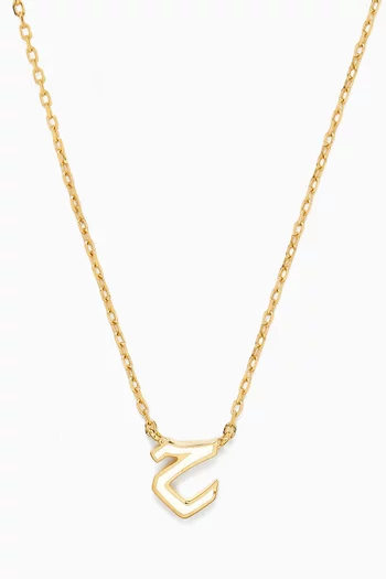 Oula XS Arabic Letter 'Hhaa' Necklace in 18kt Gold