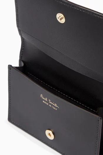 Foldover Card Holder in Calf Leather