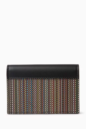Foldover Card Holder in Calf Leather